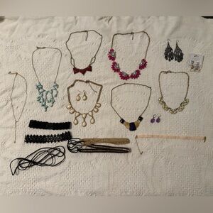 Jewelry Bundle- Necklaces, Earrings, Headbands, and Chokers